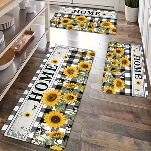 2/3pcs Soft Anti-Slip Carpet Suitable, Bathroom, Bedroom & Living Room - Thick Cushioning Floor Mat with Non-Skid Backing, Machine Washable Soft Texture, Carpet Suitable for Sink, Doorways & Use