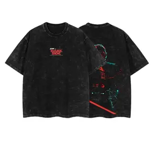 Anakin Sith Lord Join The Dark Side Vintage Acid Washed Oversized Graphic Tee Y2K Streetwear Retro Movie Gamer Top Battlefront 3 Double Printed Cotton Shirt Anime Comic Lover Gift Trending Viral TikTok Outfit Gym Pump Cover Men Women Fashion