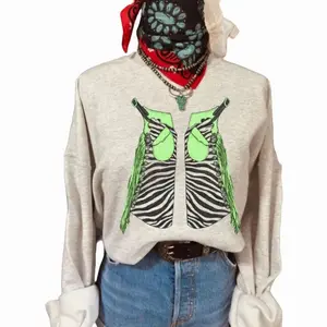 Funky zebra chaps Crewneck x T-shirt, Western cowboy Graphic Hoodie, Trending western Graphic Hoodie