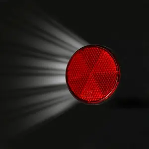 2PCS M6 x 1.0 Motorcycle Reflectors, Plastic Screw Mount Warning Reflective Reflector, Universal Motorcycle Rear Safety Reflectors