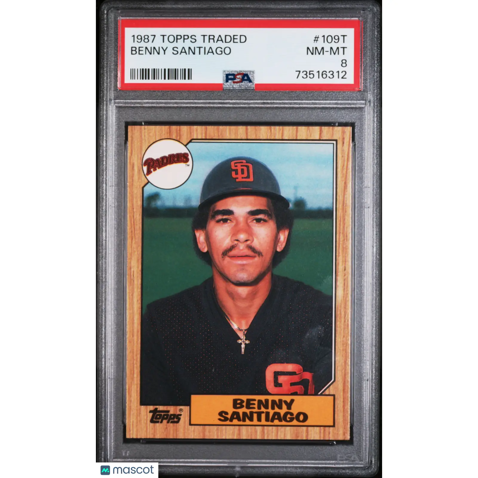 Benny Santiago PSA 1987 Topps Traded Baseball #109T 8 73516312