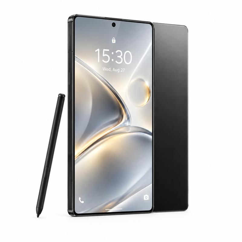 Android 14 Smartphone, 6.8" Large Screen, Built-in Stylus, Dual SIM, Fingerprint Unlock, Large Screen Cell Phone for Everyday Use, Work, Travel & Gifts Cellphone