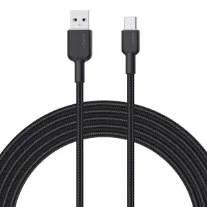 Aukey CB-NAC 2 60W/480Mbps 1.8m Circlet Nylon braided USB-A to USB-C Cable Charging Connector