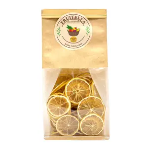 Dry Lemon Chips By Fruitella 100% Vegan All Natural Dehydrated Healthy Lemon Fruit Snacks No Added Sugar | 4.23 OZ | Crispy & Tangy