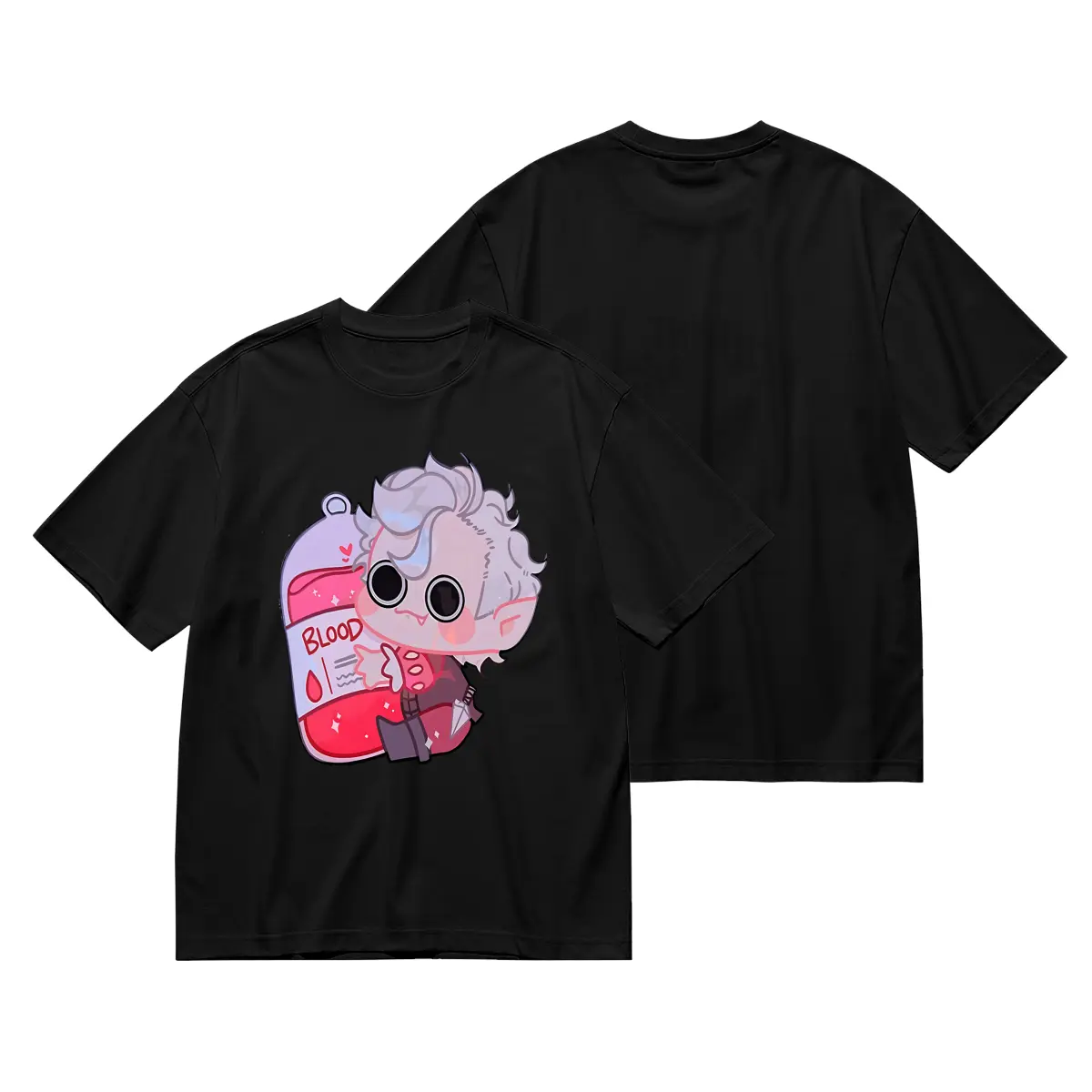 Baldur's Gate 3 Astarion Anime Graphic T-Shirt, Unisex Breathable Cotton Short Sleeve Gaming Fan Printed Casual Top