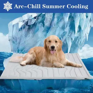 Cooling pet Mat, cat cooling blanket Eco-friendly Cooling Pad for Large Dog, Pet Cooling Mats for Dog bed and Cat house, Use in Crate, Tunk, Camping, Outdoors, Portable, Machine Washable, Durable, Without Gel, Outdoorfun