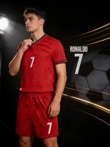 Portugal National Team Men's Football Jersey, Comfortable Round Neck Design, Suitable for Matches, Training, Daily Wear, Unisex, Soccer Jerseys Set