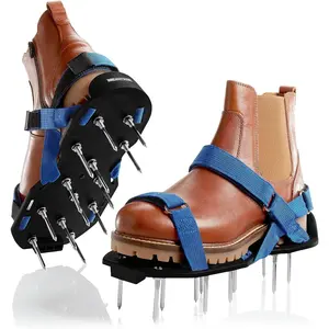 Lawn Aerator with Adjustable Straps - for Lawn Aeration or as Screed Shoes - Lawn Aerator Shoes as  Aerator Lawn Tool - incl. Two  Lengths - Lawn dethatcher - epoxy Shoes