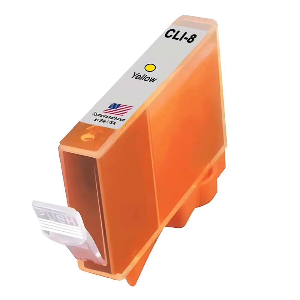 U.S. Remanufactured for Canon CLI-8 Yellow Ink Cartridge