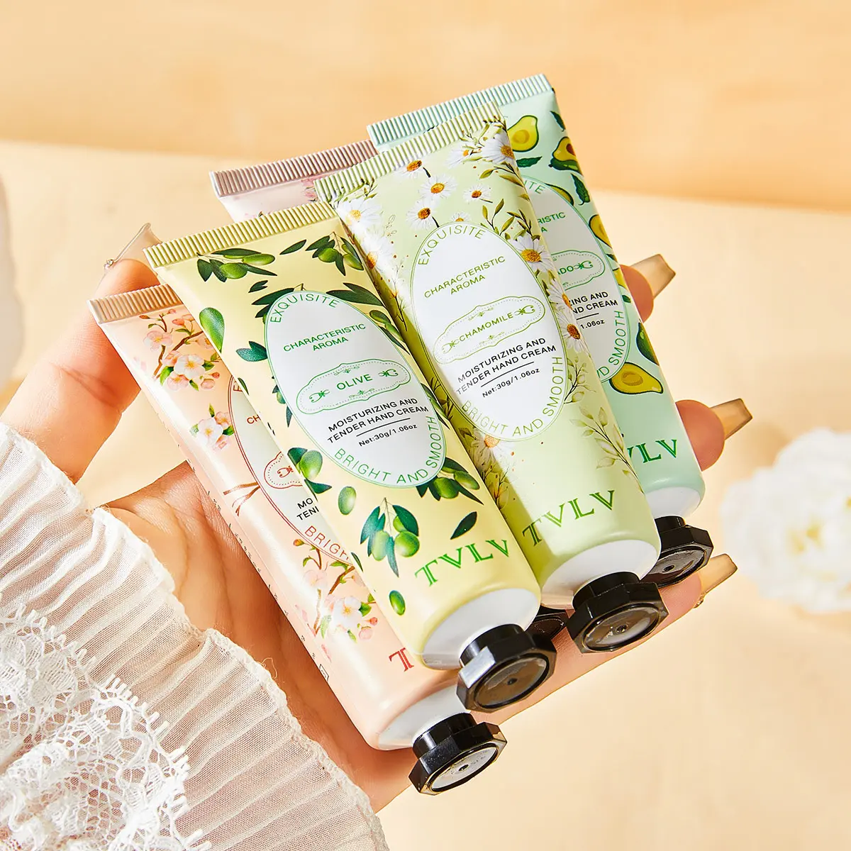 Five-Piece Aromatic Scented Hand Cream Set, Gentle Elegance Moisturizing Skincare, Ideal Daily Routine, Perfect Gift for Her