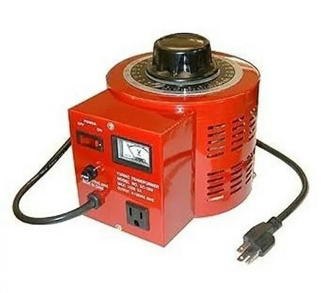 Adjustable Plug-In Variable Transformer SC-5M, 0-130V Output, 5A Current, Voltage Control for Home Improvement Electrical Supplies