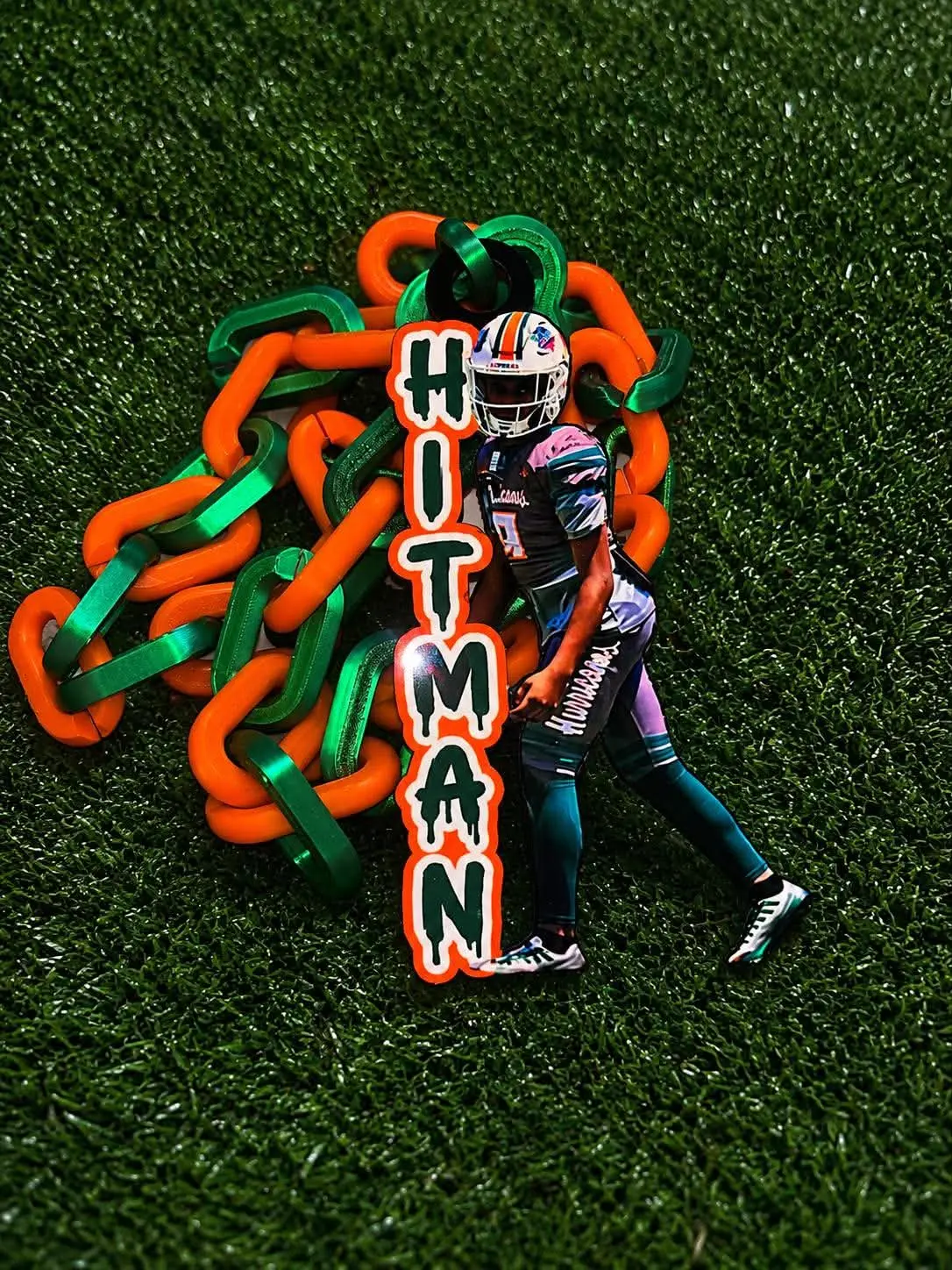 Custom Football Hype Chain Necklace, Personalized with Team Colors for Sports Fans, Sports & Outdoor Accessory