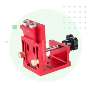 YoraHome Pocket Hole Jig Kit (2 Holes), Metal Woodworking Punch Tool, Pocket Drill Joinery Hole Kit