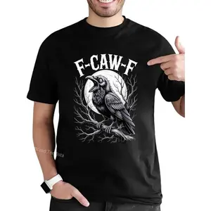 100% Cotton Crow Funny Adult Humor F-Caw-F T-Shirt