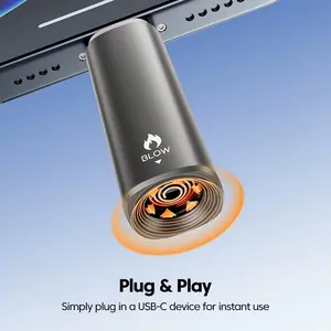 Type-C Mini Electric Lighter Plug&Play Blow to Light Mobile Cigarette Lighter Flameless Windproof Fast Ignition