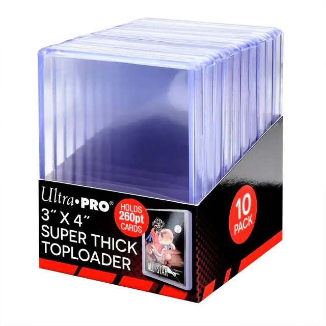 Ultra Pro 3"x 4" Clear Super Thick 260PT Toploaders (10ct)