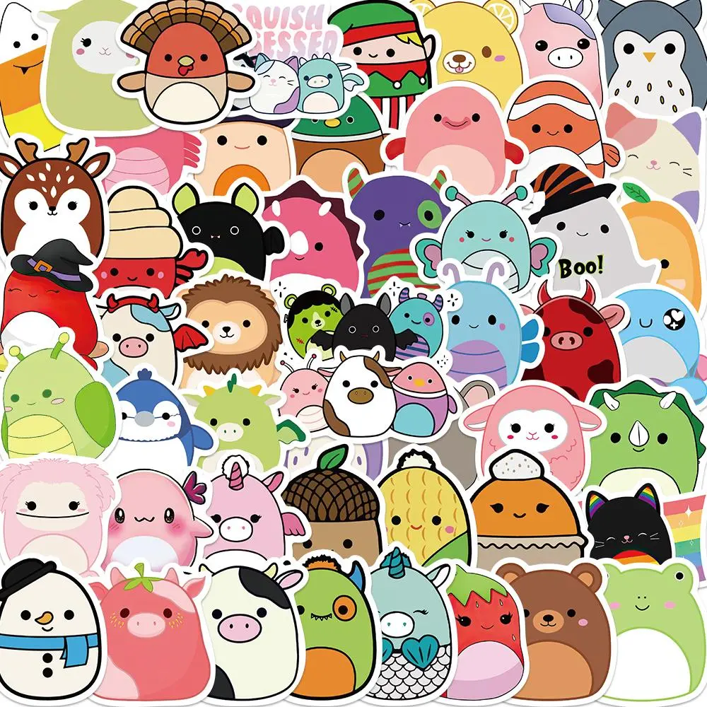Cartoon Animal Pattern Sticker, Decal Sticker, 52pcs/1040pcs Cute Cartoon Animal Sticker, Waterproof Self Adhesive Decor Paper for Gift Greeting Card & Water Bottle & Laptop, Ornaments, Funny Stickers, Sticker Packs