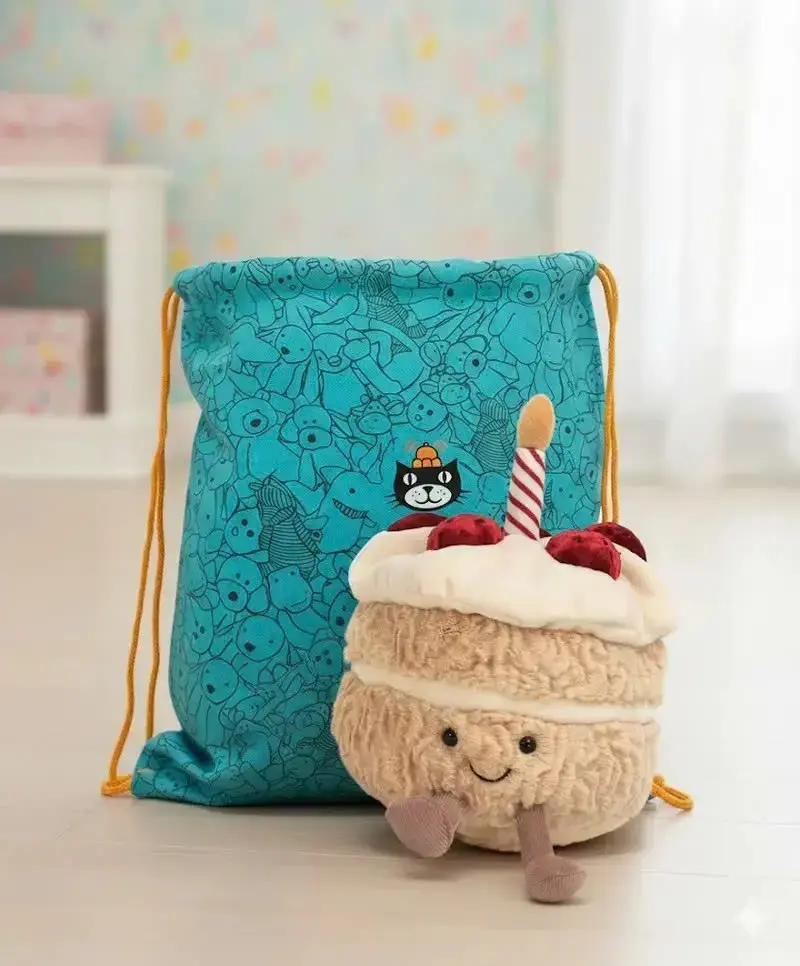 Jellycat Amuseable Birthday Cake Plush – Cute Soft Food Stuffed Toy with Candle, Birthday Gift & Room Decor