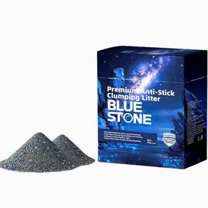 Bluestone Cat Litter, Anti-Stick Bottom, Odor Control, Low Dust, High Absorbency, Fast Clumping, Blue Diamond Starry Sky, 4.5kg