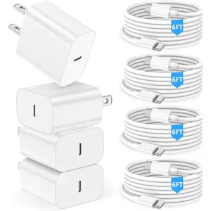 SANPRIO For iPhone 17 Charger,4Pack 6FT USB C to C Charging Cable Cord with 4Pack 20W Phone Fast Charger Block for iPhone 16/16 Pro/15/15 Pro iPad Pro 12.9/11 in iPad air 5/4 Cellphone Electronic Smartphone