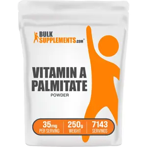 BulkSupplements - Vitamin A Palmitate Powder - Immune - Healthy Skin - 50g-1kg - 35mg per Serving