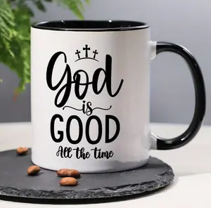 Christian 11oz Ceramic Mug Bible Verse Cross Design Dishwasher Safe Inspirational Religious Drinkware Durable Cup With Contrast Handle Perfect Gift For Pastors Men Women Christmas Thanksgiving Birthday Home Office Daily Use
