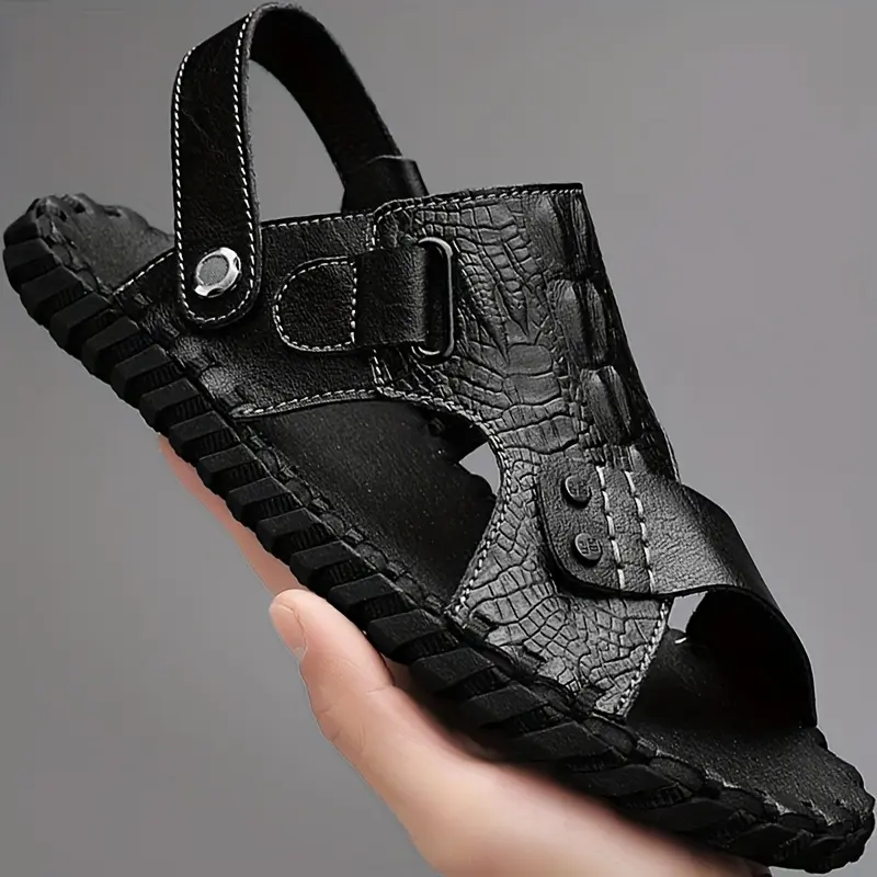 Brand Bdhjydb Men&Apos;S Slip-On Sandals - All-Season Black/ Brown/ Grey/ - Cushioned Insole & Non-Slip Rubber Sole - Lightweight Slip-Resistant Hiking Shoes for Beach, Outdoor, Casual, Formal Events - Easy-Clean Durable Footwear - Ideal Gift for Men (No