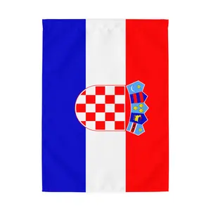 Croatia Coat of Arms Outdoor Flag with Rod Pocket | Red White Blue