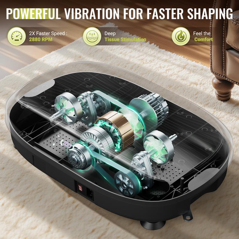 【FLYBIRD & FEIERDUN】Vibration Plate Exercise Machine, 330/340 lbs Capacity Lymphatic Drainage Machine with LED Touch Screen & Remote Control, Full Body Workout for Home Gym, with 2 Resistance Bands #TikTokShopHolidayHaul #ChristmasTikTok