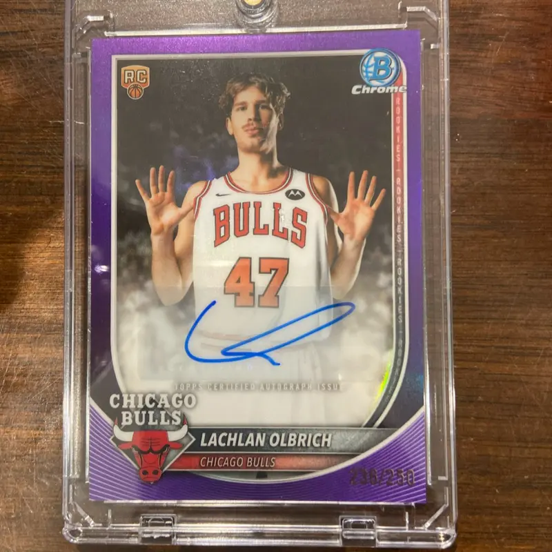2025-26 Bowman Chrome - #BCA-LO Lachlan Olbrich Purple Refractor Auto /250 RC