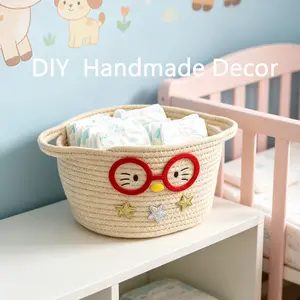 DIY Glasses Desktop Basket, Handmade Fun, Baby Manual Skills, Handwoven Desktop Basket, Adhesive Accessories Organizer, Surface Basket
