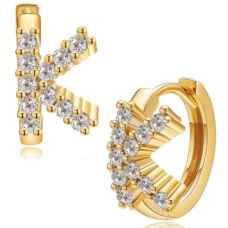 Tewiky Earrings For Women Fashion letter CZ Design Earrings For Daily life outfits All Match For Outdoorfun For Christmas Gift