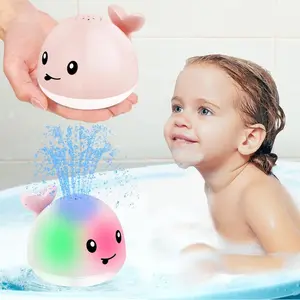 Whale Design Bath Toy Set with Water Sprayer and Shower Hose, Fun Bath Time for Babies and Toddlers, Includes USB Charging Cable