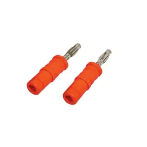 Lisle LIS69210 Durable Pin Tip Banana Plug Connector, Orange Electronic Tech Accessory for Audio & Video Accessories