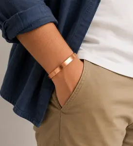 Pure Copper Magnetic Bracelet for Men & Women Adjustable Cuff Bracelet Wellness Jewelry Gift