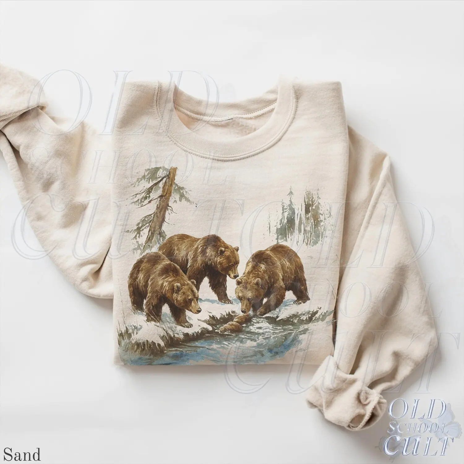 Retro Grizzly Bears Wilderness 90s Sweatshirt,  Vintage Brown Bear Crewneck, Vintage 90s Retro National Park, Vintage 90s Appalachian Wildlife Crewneck, Womenswear