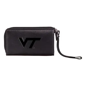 Evergreen Black Wristlet Wallet with Official NCAA School Logo