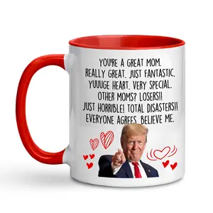 Funny Trump Meme Coffee Mug, Trump Smiling Mug, You're A Great Mom Morther’s Day Gift for Mom Gifts For Republican, Mum Gift Idea, Mugs for Moms