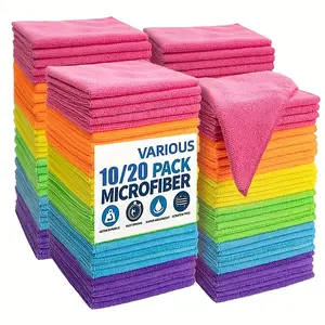 20/10 pieces, multi-purpose ultra-fine fiber cleaning towels, reusable cleaning cloths - highly absorbent, durable and quick-drying. Suitable for kitchen, garden and commercial cleaning. Can be washed repeatedly. Ideal gift for friends.