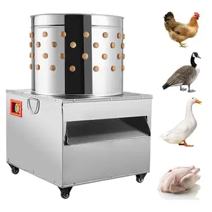 Summervibes VEVOR Chicken Poultry Plucker 2200W 240R/min Turkey Chicken Poultry Plucking Machine 23.5inch Barrel Diameter Stainless Steel Feather Plucking Machine with Wheels Defeather Hair Removal Machine