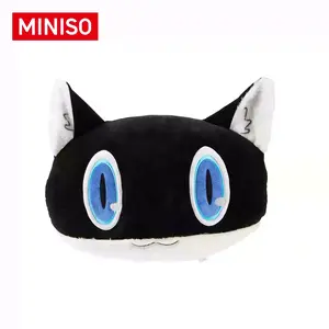 MINISO Persona 5 Royal Morgana Plush Cushion,Cute Big Head Mona Cat Throw Pillow, Official P5R Gaming Anime Merch, Soft Backrest Headrest for Gaming Chair, Bed, Sofa, Car & Office,Birthday Gift Holiday Gift(1pc 7.87"-11.4")Summerwins