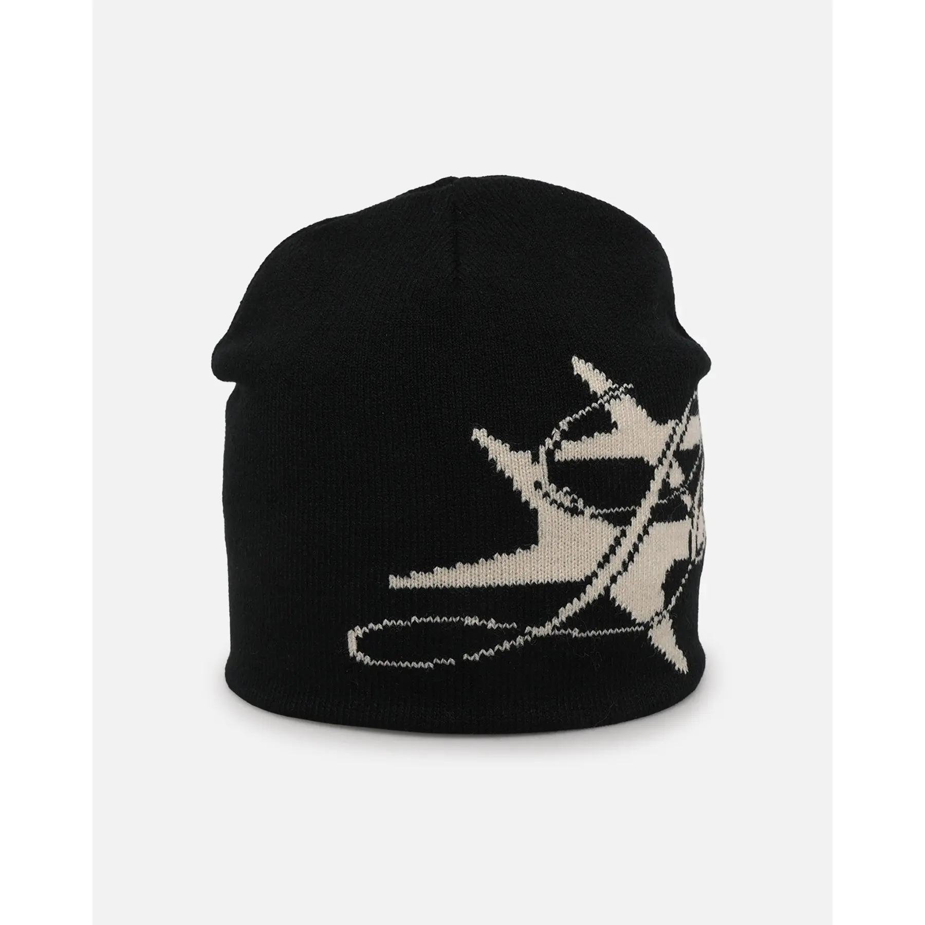 Loiter Hybrid Skull Knit Beanie Black Loiter Hybrid Skull Knit Beanie Black