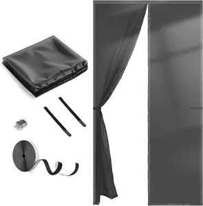 Thermal Insulated Door Curtain Fit Doors Size 36 x 82'',TPU Matte Transparent  Screen Door,Temporary Door Keep Warm Winter&Cool Summer, for Air Conditioner Room, Patio, Bedroom