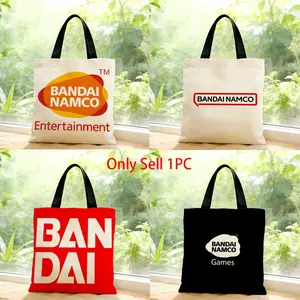 Toy anime model classic B-Bandai N-Namco Storage Bags Canvas Bags Series Print Bag Lightweight Shoulder High Appearance Large Capacity Minimalist  Soft Fabric Bag Shopping Bags