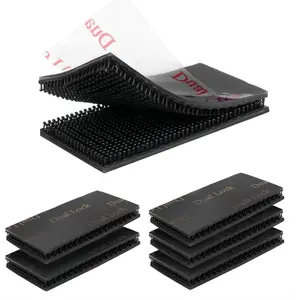 Dual Lock Reclosable Fastener, EZ Pass Holder, 1'' x 2'' Heavy Duty Mounting Tape, 10 count Reclosable Self Mating Interlocking Tape SJ3550 250 Black for Indoor/Outdoor