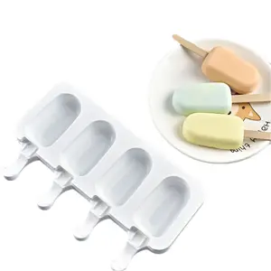 1set /2sets Silicone Ice Cream Mold Magnum Silicone Mold DIY Fruit Juice Ice Pop Cube Maker Tray Popsicle Mould Baking Accessorie