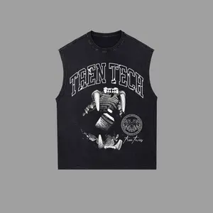 [GoldenIron]  Tren Tech Lifting Club "FERAL OG" Retro Unisex Washed Tank top, T-Shirt , 100% Heavy Cotton Gold's Gym Workout Hoodie Tee, Men's Sport Outfit, Gym Men's Hoodie T-shirt - Tank Top, Muscle Training Shirt, Gift for man