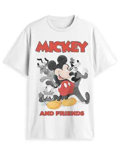 Disney's Mickey Mouse T-Shirt Men's with Donald, Pluto, and Goofy Tee