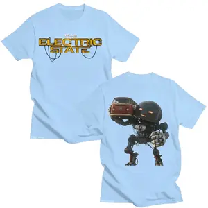 Fashion Men Cotton TShirts The Electric State Movie 2025 T-shirt Fiction Adventure Comedy Clothing Unisex Fashion Tee Y2K   shirt 309 9O0