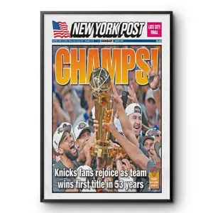 New York Knicks NBA Championship Poster 53 Years Basketball Sports Poster